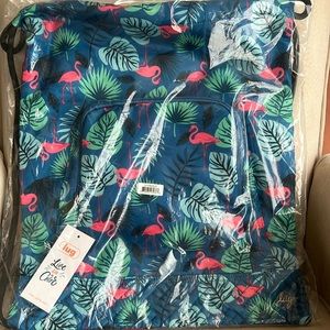 NWT Lug Jumping Jack Drawstring Backpack in Flamingo Blue 🦩🎒